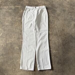 Sweet Orr Chino Pants Womens 26 Cream Gray Twill High Waist Work Made in USA